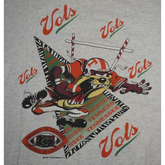 Vintage 1995 Tennessee Volunteers Looney Tunes Taz Single Stitch T-Shirt XL